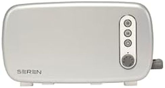 BergHOFF Seren Side Loading Toaster with Cool Touch Exterior and Removable Crumb Tray with Silver Front Panel use as Serving Tray