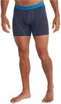 ExOfficio Men's Standard Give-N-Go 2.0 Sport Mesh 6'' Boxer Brief, Navy/Skydiver, Large