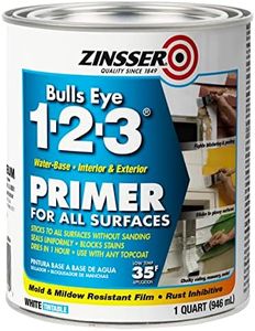 Rust-Oleum ZINSSER 1 qt 02004 White, Bulls Eye 1-2-3 Water-Based Stain Blocking Primer/Sealer