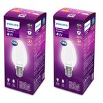 Philips 4W E14 LED Warm White Bulb, Pack Of 2, (929002420413_2)