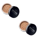 Mineral Powder Foundation SPF15, Lightweight Coverage and Sun Protection for all Skin Types. 100% Naturally Derived Mineral Pigments - NEW - pack of 2 x 6g (Ivory)