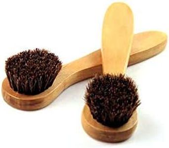 2 Pack Wood Handle Manual Facial Cleansing Brush, Soft Horsehair Natural Bristles Face Brush Cleanser, Face Skin Care Exfoliating Scrub Brush.