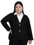 New 18 Stylish Regular Fit Black Formal Blazer for Women's & Girls