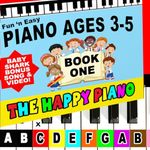 The HAPPY PIANO Preschoolers Book & Color keyboard Stickers KIT. Used in preschools across USA! Kids Toddlers Ages 3-5. SO EASY! Beginner music, BABY SHARK lesson video (digital). 25K kids since 2006!
