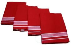 Mens Cotton Home Wear Handloom Dhoties Colour Dhoti/Red Mundu | Mens Temple Wear | Devotional Wear | Pure Cotton (Combo Pack 4) Assorted Rich Red Color Lungies For Men Cotton