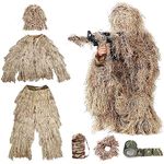 Ghillie Suit Camo Woodland Desert Camouflage Forest Jungle Hunting Camouflage Clothing 5-Piece + Bag