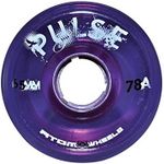 Atom Skates Unisex's Atom Pulse Purple Outdoor Quad Roller Skate Wheels set of 4, 4PK