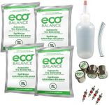 ECO Balance EDIY-6 Do It Yourself Tire/Wheel Balancing Beads Kit - Off -Road, Light Duty Truck Tires, (4) 6oz DIY Bead Bags, (4) Valve Caps and Cores, (1) Core Remover, Injector Bottle