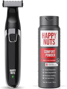 HAPPY NUTS The Ballber Groomer & Talc-Free Anti-Chafe Powder (OG) Bundle - Complete Ball Grooming & All-Day Odor & Chafe Defense for Men