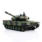 1/16 Scale Remote Control RC Tank, 2.4Ghz Henglong 1/16 Scale 6.0 Generation Plastic Ver Leopard2A6 RTR RC Tank Model 3889