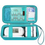 Canboc Diabetic Supplies Case, Carrying Organizer for Glucose Meter, Lancing Device, Blood Sugar Test Strips, Lancets, Insulin Pens, Alcohol Wipe and Diabetes Care Accessories, Turquoise+Turquoise
