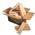 CONSDAN Wood Chips for Smoker, USA Grown Hard Maple Pizza Oven Wood, BBQ Cooking Natural Wood Chunks, Kiln Dried Firewood, Smoking Wood Chips, All Natural Smoker Blocks for Smoking Meat (12 LBS)