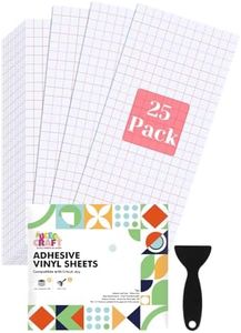 UCEC 25 Flat Pack Transfer Tape for Vinyl, 5.5x12in Clear Easy Transfer Adhesive Sheet in Medium Tack for Vinyl Projects Compatible with Cricut Joy for Sign Stickers, Window, Wall, Ceramics, Car