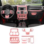 RT-TCZ for Wrangler JK Interior Trim Kit, Dash Trim Cover for Jeep Wrangler JK JKU 2011-2017 Pink Interior Accessories 10pcs