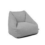 rucomfy Beanbags Kids Snuggle Bean Bag Chair - Childrens Furniture Bedroom Decor - Toddler Armchair Seat for Boys and Girls - Arrives Pre Filled - 50 x 46 x 48cm (Grey)