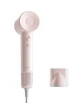 Laifen Hair Dryer SE Lite, Blow Dryer with Nozzle for Curly Hair, 200M Ionic Hair Dryer with 105,000 RPM Low Noise Brushless Motor for High-Speed Drying, for Travel & Home 2024 Upgraded (Pink)