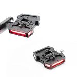 REDSHIFT ARCLIGHT PRO Clipless Bicycle Pedals compatible with SPD with Smart LED Lights, Auto On-Off, 36+ hr Battery, USB Rechargeable, Weatherproof Pedals with 9/16in Steel Spindle - Black