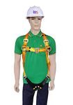 Freefall Unisex Polyester Full Body Sit Harness Climbing Safety Belt (Green)