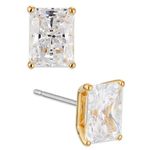 Nadri Stud Earrings for Women - Stud Earrings, Large Emerald Cubic Zirconia Earrings, Exquisite Earring Studs For Women