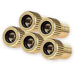 XCOZU 5 Pcs Presta Valve Adapter, Brass Presta to Schrader Adapter Converter/Bike Bicycle Valve Adaptor with O-ring Seal, Inflate Tyre Using Standard Pump or Air Compressor