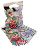 Creative Converting PC085012 Dinosaur Party Treat Bags-8 Pcs, Plastic, Multi-Colored