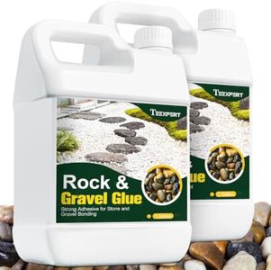 Teexpert 2 Gallon Rock Glue for Landscaping – Strong Pea Gravel Binder & Stone Adhesive for Walkways, Yards, Patios, and Decorative Driveway Edges