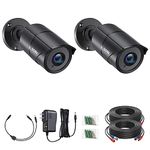 ZOSI 2 Pack 2.0 Megapixel HD 1080P 4 in 1 TVI/CVI/AHD/CVBS Security Cameras Day Night Waterproof Camera 100ft IR Distance