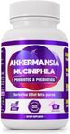 FOLONA Akkermansia Probiotic for Gut Health Support with Berberine and Soluble Beta-Glucan Prebiotic Fiber; GLP-1 Probiotic, 3 Billion AFU, 60 Delayed-Released Capsules