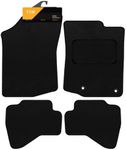 FSW - Tailored Mats - Fits TOYOTA Aygo 2014-2021 New Toyota clip - Black Carpet - Anti Slip Mat - Non Slip Car Floor Mat, Fitted With Clips & Granulated Backing - 4 Pc Floor Mat Only