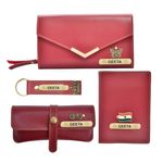 YOUR GIFT STUDIO Personalised Gifts for Women Name & Charm | Customized Anniversary Gift for Wife | Leather Lady Wallet Gift Combo for Wife, Sister, Mom and Girls