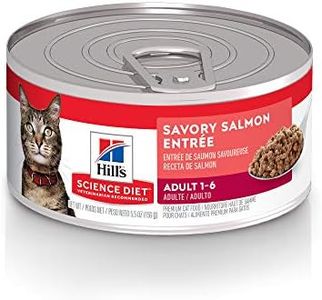 Hill's Science Diet Adult Canned Cat Food, Savory Salmon Entrée, 5.5 oz, 24 Pack wet cat food