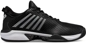 K-Swiss Men's Hypercourt Supreme Tennis Shoe, Black/White, 8 M