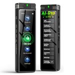 AI Voice Recorder Device, TIMMKOO Audio Recording Device 136GB with Offline Transcribe and Online Summarize/Mindmap/Translation Base on AI Technology, Voice Recorder Mic (Black)
