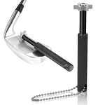 Groove Sharpener, Golf Groove Cleaning Tool, Golf Club Groove Sharpener Tool for All Irons Pitching Sand Lob Gap and Approach Wedges and Utility Clubs (Black)