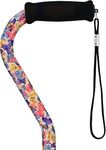 NOVA Medical Products Designer Heavy Duty Walking Cane with Offset Handle, Bariatric & Lightweight Adjustable Walking Stick with Carrying Strap