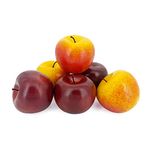 6 Pcs Artificial Apples, Fake Fruits Apples for Decoration Realistic, Artificial Fruits Lifelike Red Apples Faux Fruits for Kitchen Display Prop Fruits