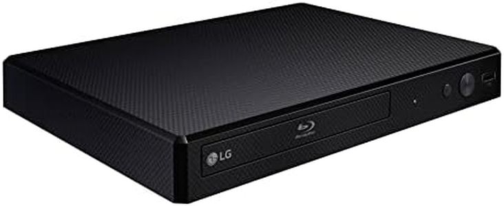 LG BP350 Blu-ray Disc & DVD Player Full HD 1080p Upscaling with Streaming Services, Built-in Wi-Fi, HDMI Output and Smart HI-FI-Compatible, Bundled with Alphasonik HDMI Cable Included