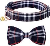 Yizepet Dog Collar with Bow Tie- Adjustable pet Collar for Dogs with Plastic Buckle Collar, Stylish Pattern for Small Medium or Large Boy and Girl Dog and Cat