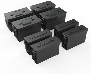PATRON Ammo Can Metal Ammo Box Storage Crate case for Shotgun Bullet Rifle Nerf Ammunition Waterproof case-Gard Organizer(30 Cal and 50 Cal) (30+50 Caliber-Black-8pcs)