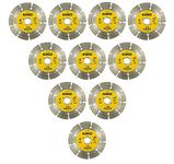 Dewalt DW47402M-INPRM1 4''/110 mm Segmented Diamond Marble Cutting Blade (10 Pieces Box), Silver