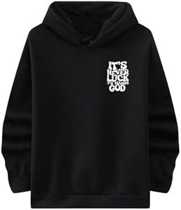Floerns Men's Long Sleeve Lightweight Drawstring Letter Print Graphic Hoodies Sweatshirt Tops Black Ink Slogan XX-Large