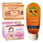 GORGESQIN Anti Pigmentation Cream 10g - Removes pigmentation from 7 days, Fairness Day Cream 22g, Papaya Face Wash 60 ml