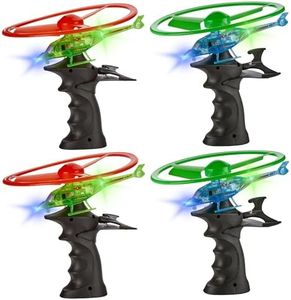 Playbees Light Up Ripcord Helicopters, 2 Pack – Fun Flying Toys for Kids with Flashing LED Lights, Perfect for Indoor and Outdoor Play, Great Gift Idea for Boys and Girls!