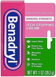 Benadryl Original Strength Anti-Itch Cream, Bug Bite Itch Relief, Diphenhydramine HCl Topical Analgesic & Zinc Acetate Skin Protectant, Great for Camping Essentials, 1 oz