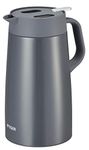 Tiger Stainless Steel Handy Jug, Vacuum Insulated Double Wall, Dark Gray, 1.6 L, PWO-A160, Small