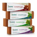 Himalaya Botanique Complete Care Toothpaste, Plaque Reducer for Brighter Teeth and Fresh Breath, Natural, Fluoride-Free, SLS-Free, Carrageenan Free & Gluten Free, Vegan, 150 g (5.29 oz), Variety 4 Pack