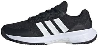adidas Men's Gamecourt 2 M, Black/White/Silver Metallic, 8