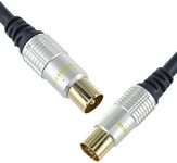 10m TV Antenna Cable PAL Male to PAL Female Flylead Aerial Cord Coax Lead