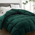 HYLEORY All Season King Size Bed Comforter - Cooling Down Alternative Quilted Duvet Insert with Corner Tabs - Winter Warm - Machine Washable - Emerald Green