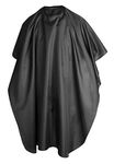 TRIXES Hairdressing Gown in Black for Salon Barber for Cutting Colour Hair